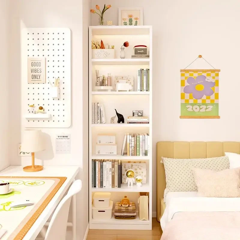Bookshelf Shelf Floor-to-ceiling household narrow slot storage cabinet Bedroom Living room Simple student storage