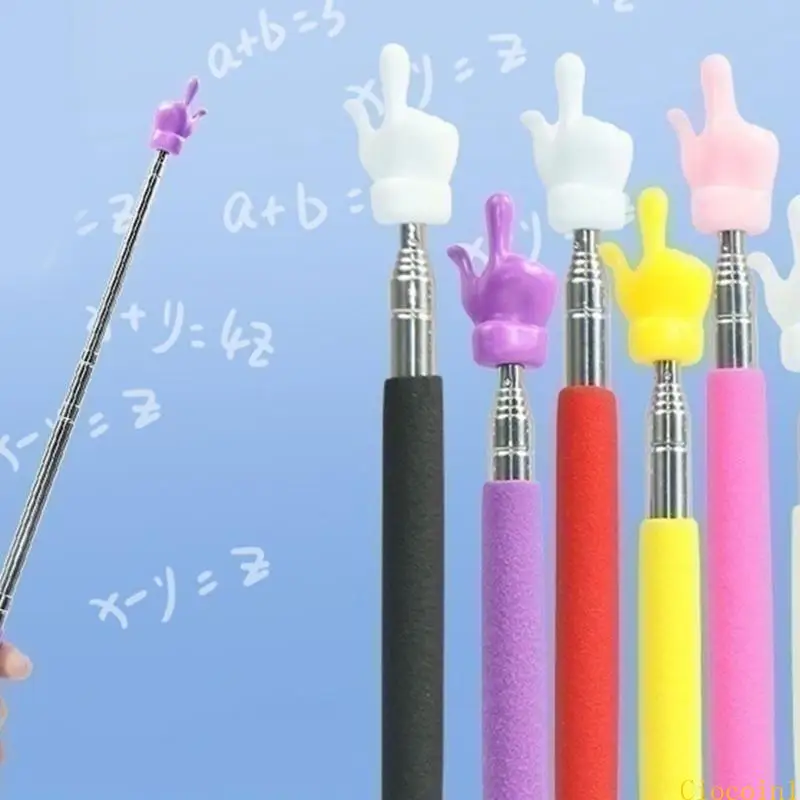 A3PC Teacher Pointer with Finger for Classroom Presentation Lecture Telescopic Pointer Whiteboard Pointer