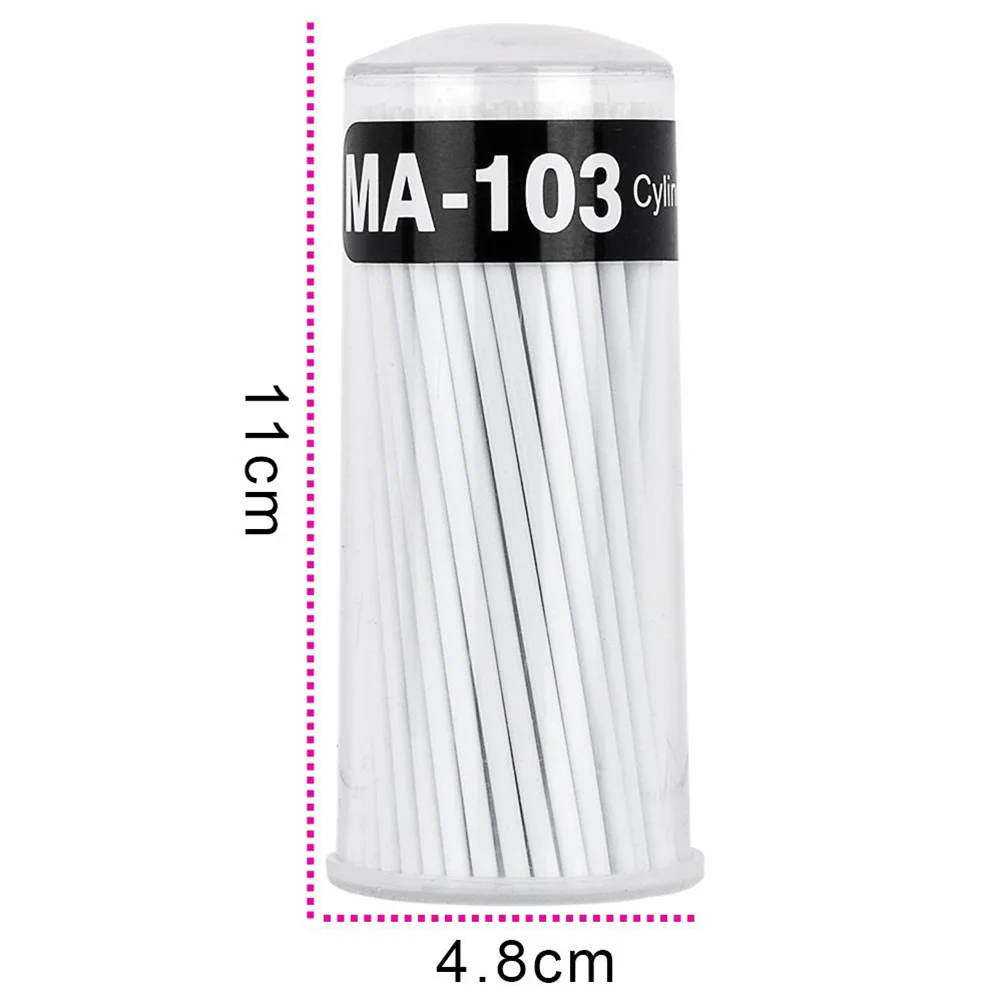 100개 일회용 마이크로 어플리케이터 브러쉬 네일 아트 공예 프로젝트용 청소 면봉 살롱 가정용 구부릴 수 있음