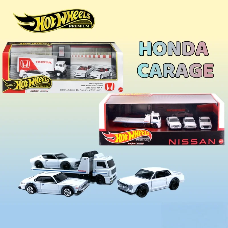 Hot Wheels 2025 GMH39 Die-Cast Car Model - Honda Civic S2000 NSX - Garage Display Alloy Static Collectible Toy for Boys
