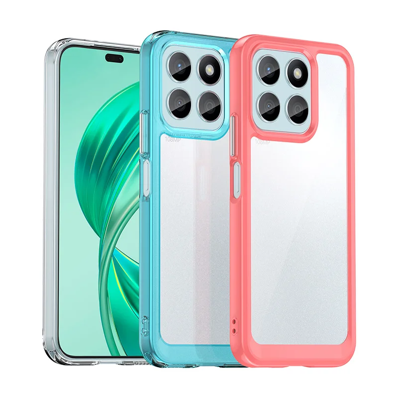 Honor X8B LLY LX1 LX2 LX3 Case Shockproof Silicone TPU Bumper with Clear Hard Cover Phone Case for Honor X8B HonorX8B 4G LLY-LX1