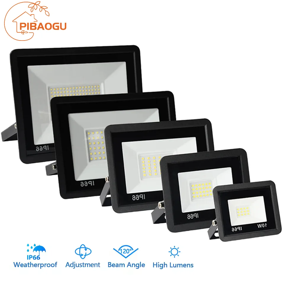 LED Flood Light 10W 20W 30W 50W 100W AC 220V LED Floodlight IP66 Waterproof Reflector Spotlight Street Light Outdoor Garden Lamp