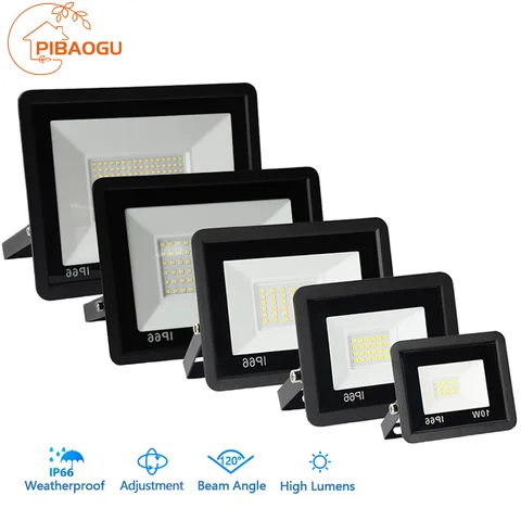 LED Flood Light 10W 20W 30W 50W 100W AC 220V LED Floodlight IP66 Waterproof Reflector Spotlight Street Light Outdoor Garden Lamp