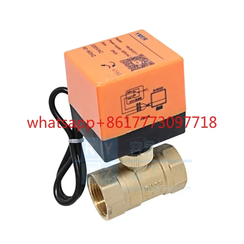

Central air-conditioning fan coil electric two-way valve three-line two-control electric ball valve