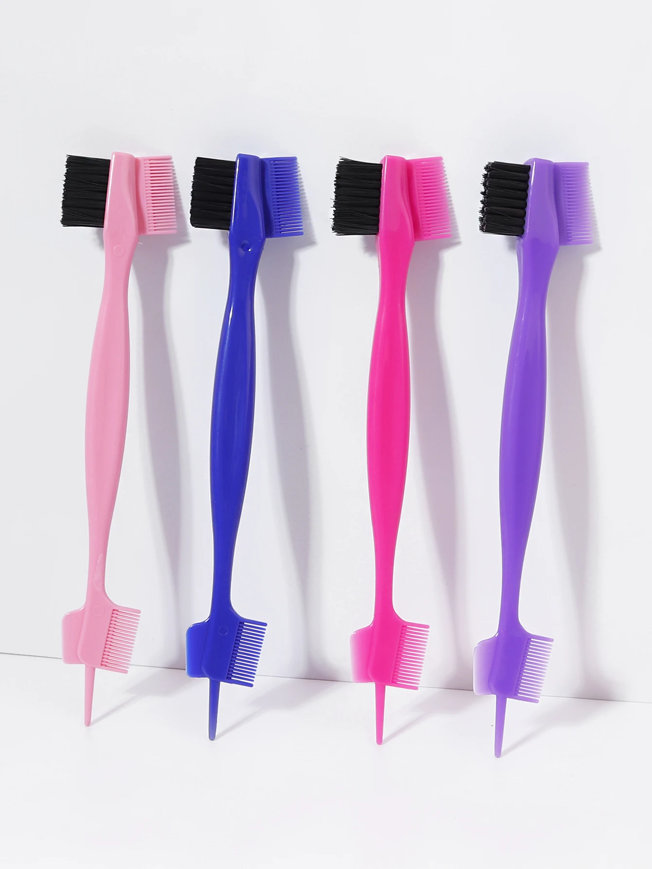 Pente de escova de controle de borda 1/4 peças, usado para pentear e cortar cabelo nas bordas e parte de trás das mulheres, especial para perucas de cabelo real