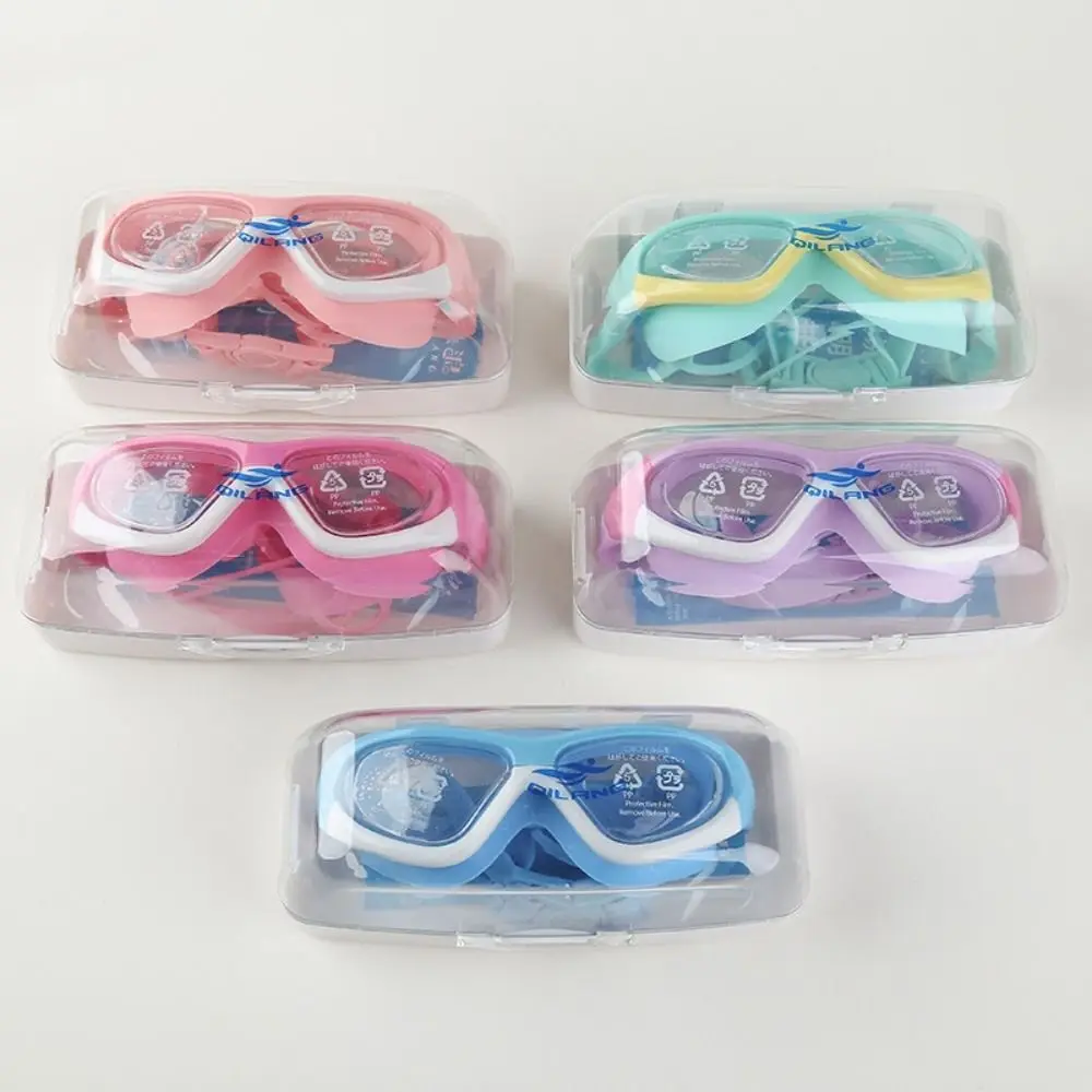 

Водонепроницаемая детская шапочка для плавания, защита волос, удобные очки для плавания, противотуманные шапочки для плавания для мальчиков с четким зрением