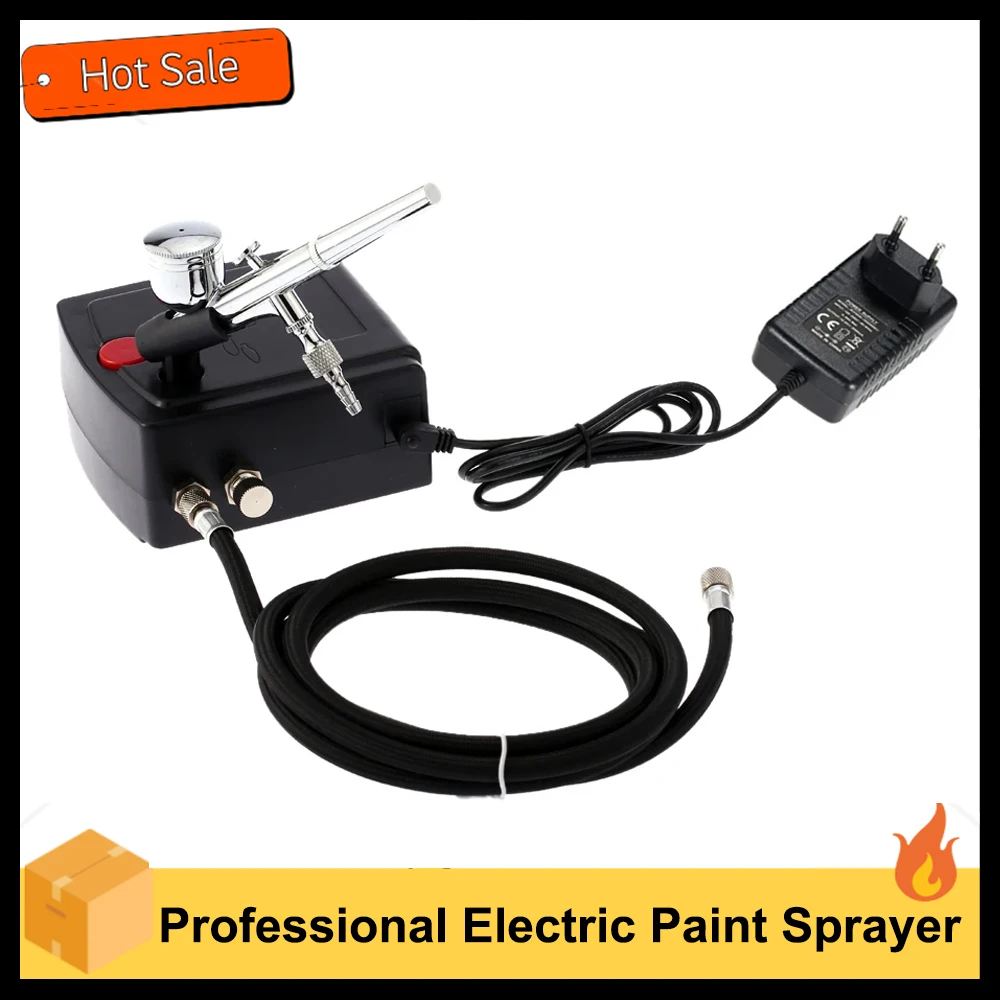 Professional Airbrush Air Compressor Kit for Art Painting Craft Cake Spraying Model Air Brush Nail Tool Set