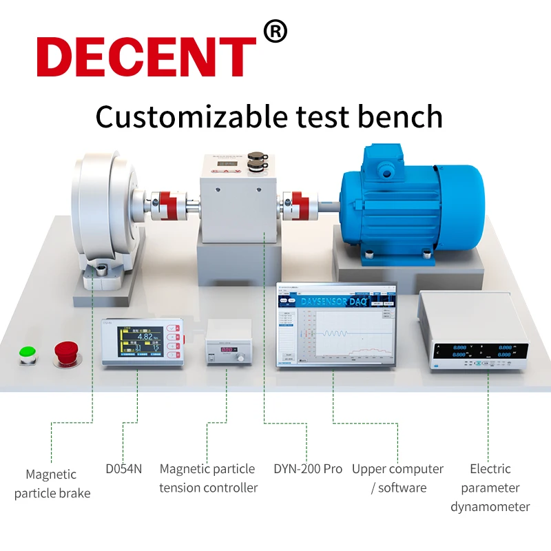 Dynamic Torque Sensor Rotary Transducer Fast Rotate 10000rpm for Motor Speed Power Instrument with Display 0.5/2000N.m Automatic
