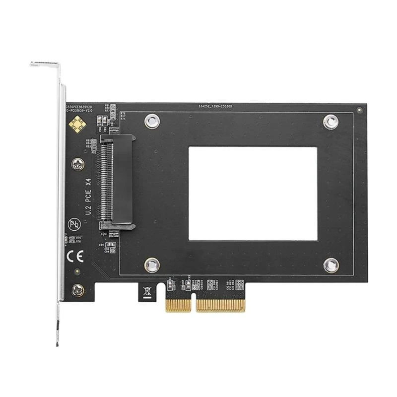محول PCIE Riser X16to U.2 SFF-8639 PCIe U.2 SSD إلى بطاقة PCI E Riser، 7000 ميجابت في الثانية لـ 2.5 بوصة NVMe SSD