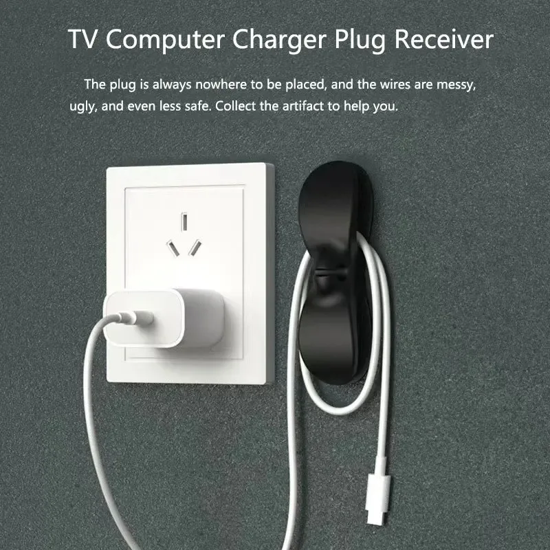 Office, Kitchen, Storage Cable Organizer - Electrical Cord Manager, Plug Holder, Cable Wrapping Clip for Power Cord and Cable