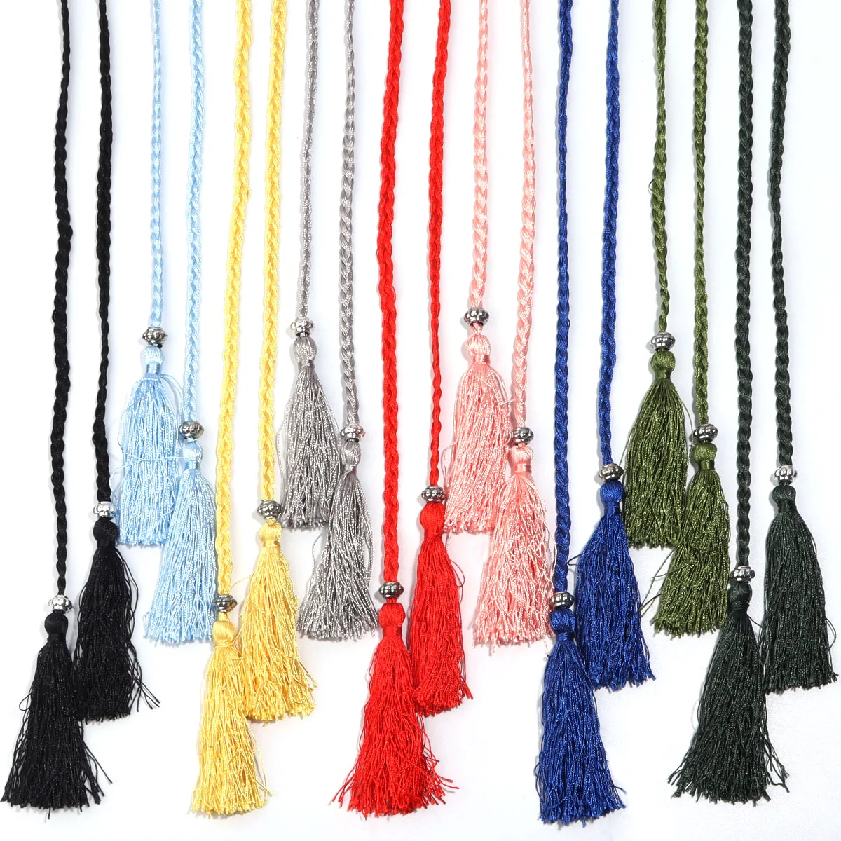 1-5pcs 168cm Braided Tassel Belt Handmade Waist Belts for DIY Casual Garment Party Birthday Women Dress Decoration Accessories