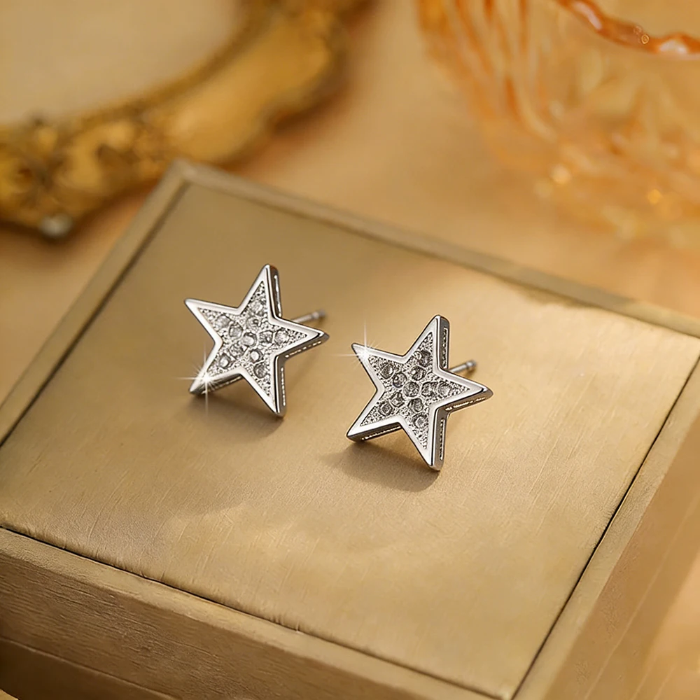 DE155 Fashion Delicacy Elegant 4A Zircon Five-Star Ear Stud GIRL\'S Gift Party Banquet WOMEN\'S Jewelry Earrings 2021