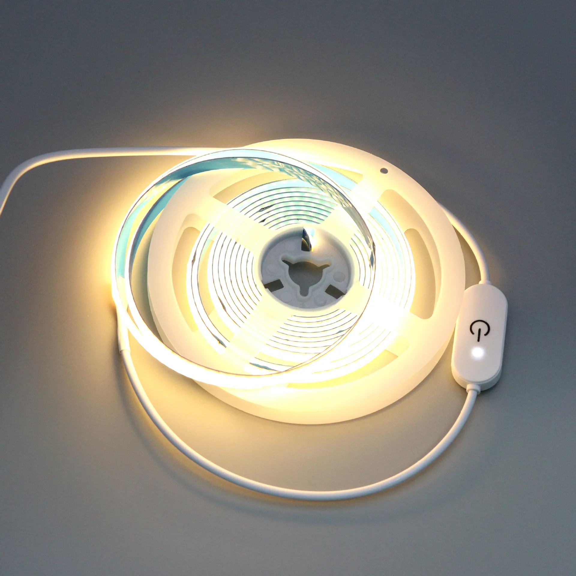 USB 5V COB LED Light Strip Touch Dimmer Flexible LED Tape Indoor Lighting Lamp For Room Kitchen Closet TV Backlight Wall Decor