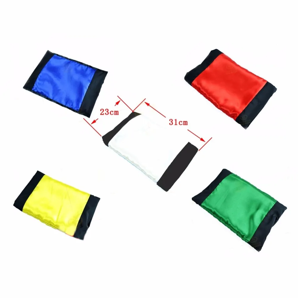 Baffling Bag Changing Colour Bag 5 Different Colors Change Multicolor Silk Scarf Magic Tricks for Stage Close Up Magic Props