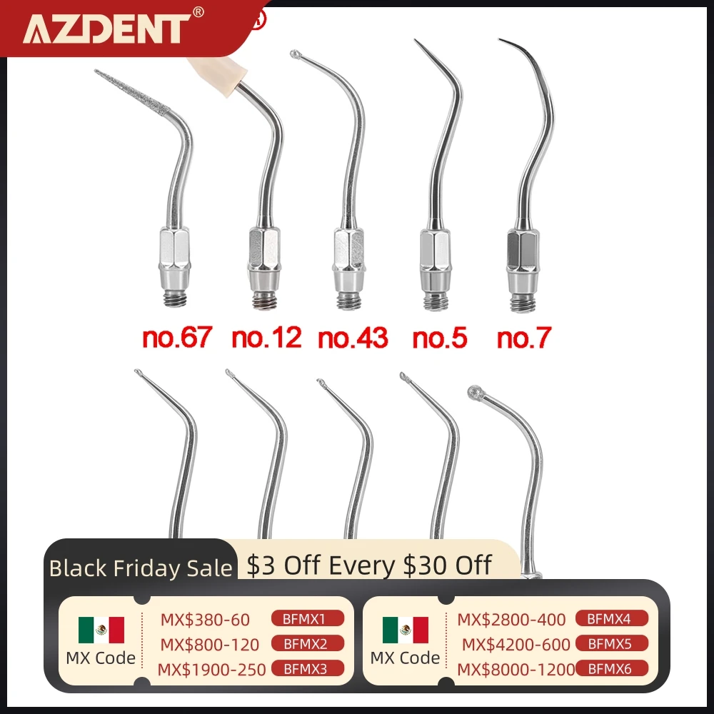 AZDENT Dental Ultrasonic SONICflex Scaler Tips for KAVO Handpiece SONICflex 2008/L 2008 S/LS Dentistry Material Lab Tools