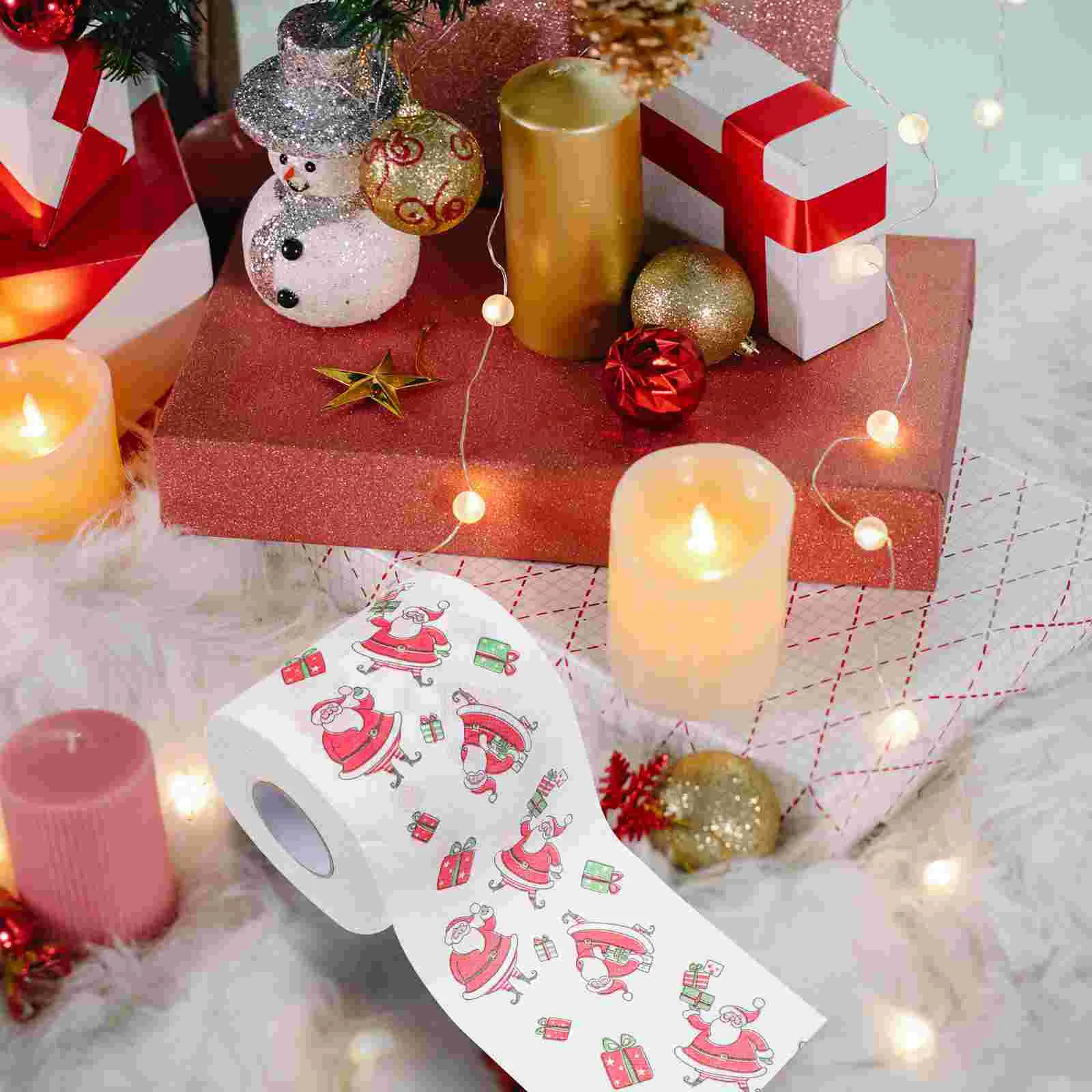 4-rollen kersttoilet themaweefsels decor afdrukken gezichtsfestival servet papier eettafel aanbod huishouden