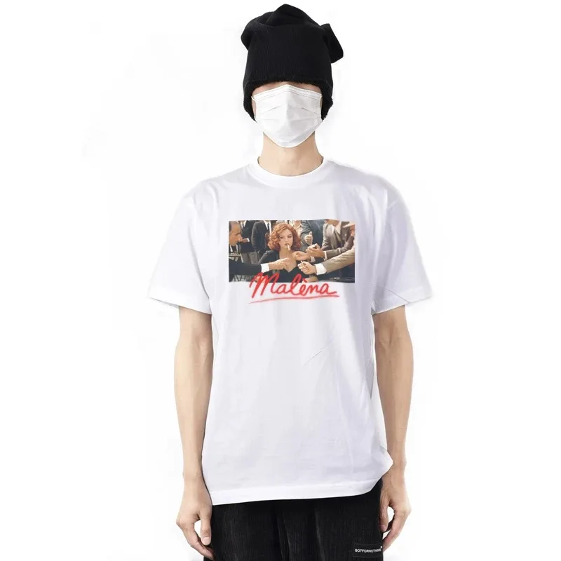 Malena Movie Monica Bellucci Vintage Film Classic Italian Cinema Graphic T-Shirt Cotton Men Women Streetwear Tee