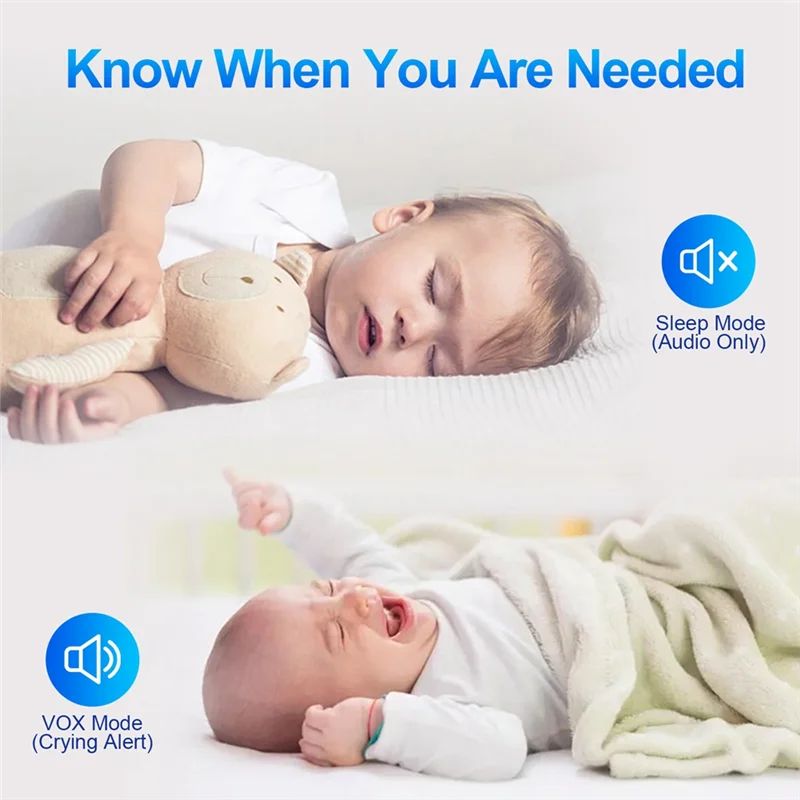 

ABBP-EU PLUG,7Inch Pan Tilt Zoom Video Surveillance Baby Monitor IR Night Vision, Temperature Sensor, Security Protection