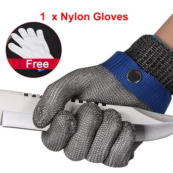 Cut Resistant Kitchen 316L Stainless Steel Metal Mesh Butcher Protective Work Gloves