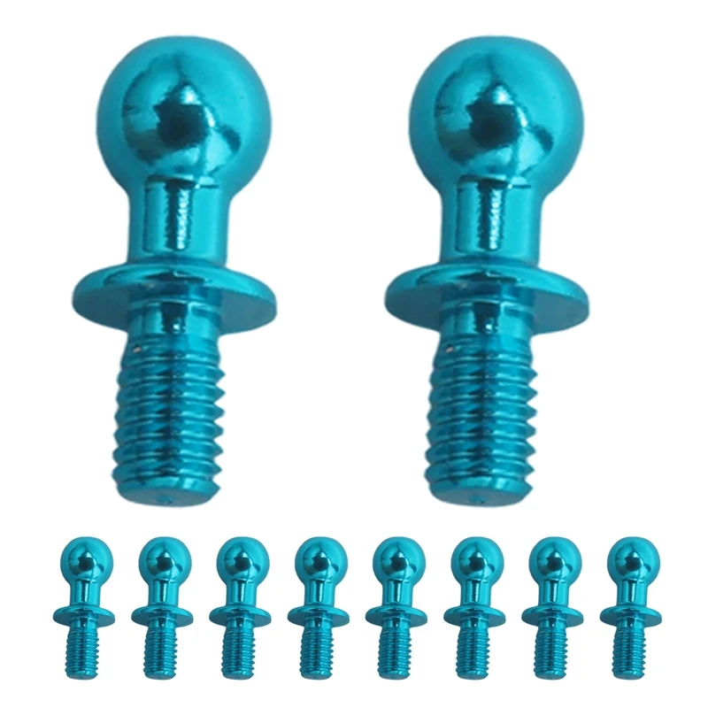 Y02A 10Pcs M3 Metal Hex Ball Head Screws for Tamiya TT01 TT02 Sakura D5 1/10 RC Drift Car Spare Parts Universal，1