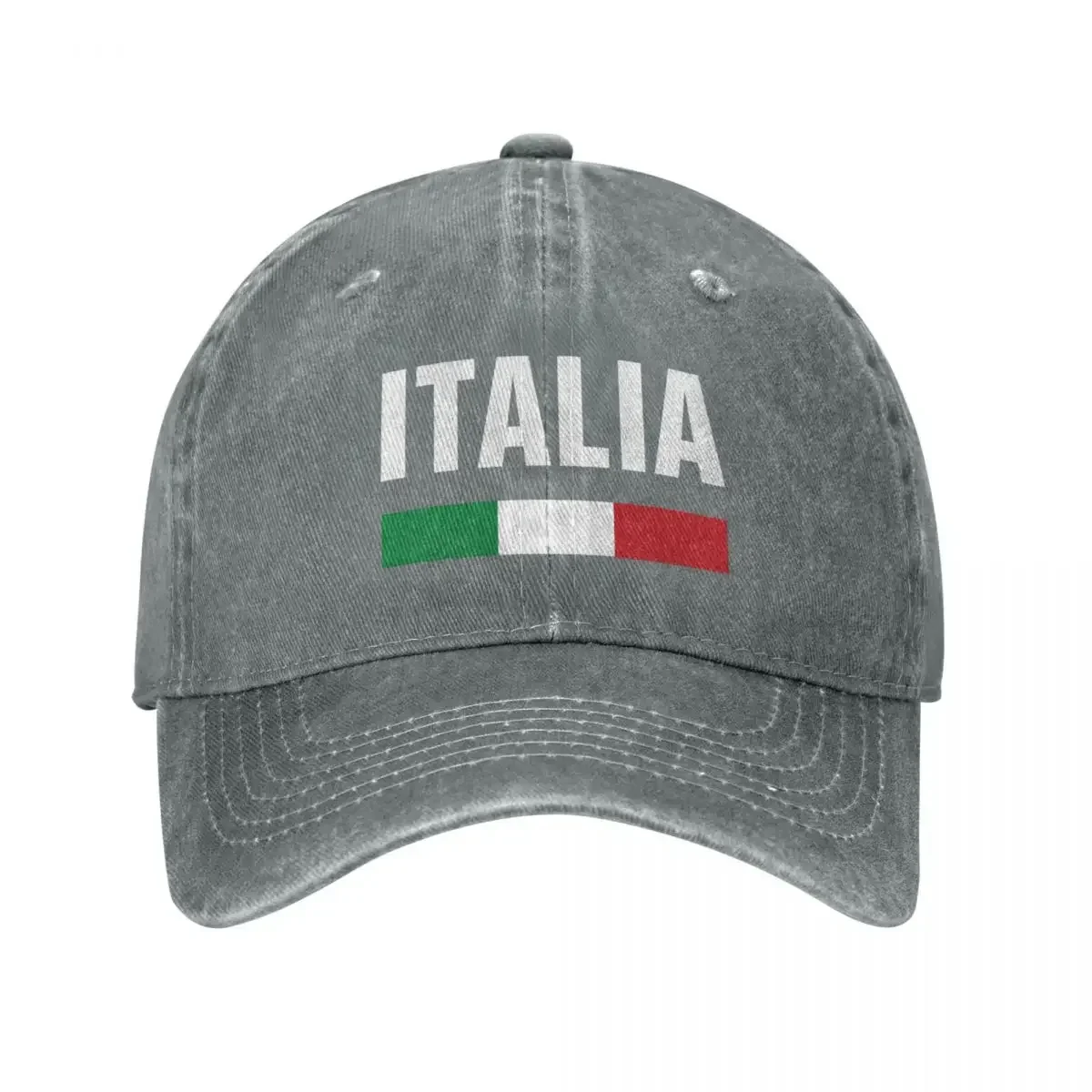 Topi bisbol bendera Italia musim panas 2022, topi Denim kasual, topi matahari luar ruangan