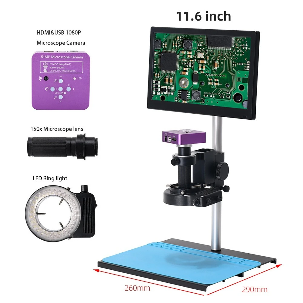

11.6 inch electron microscope mobile phone repair jewelry appraisal digital magnifying glass tape measurement