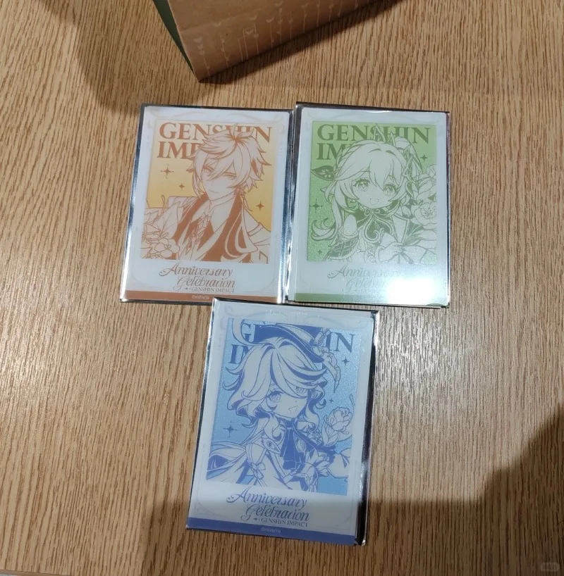 공식 정품 원신 임팩트 기념일 오프라인 선물 보너스 벤티 푸리나 콜럼비나 라이덴 쇼군 중리 캐릭터 카드 세트