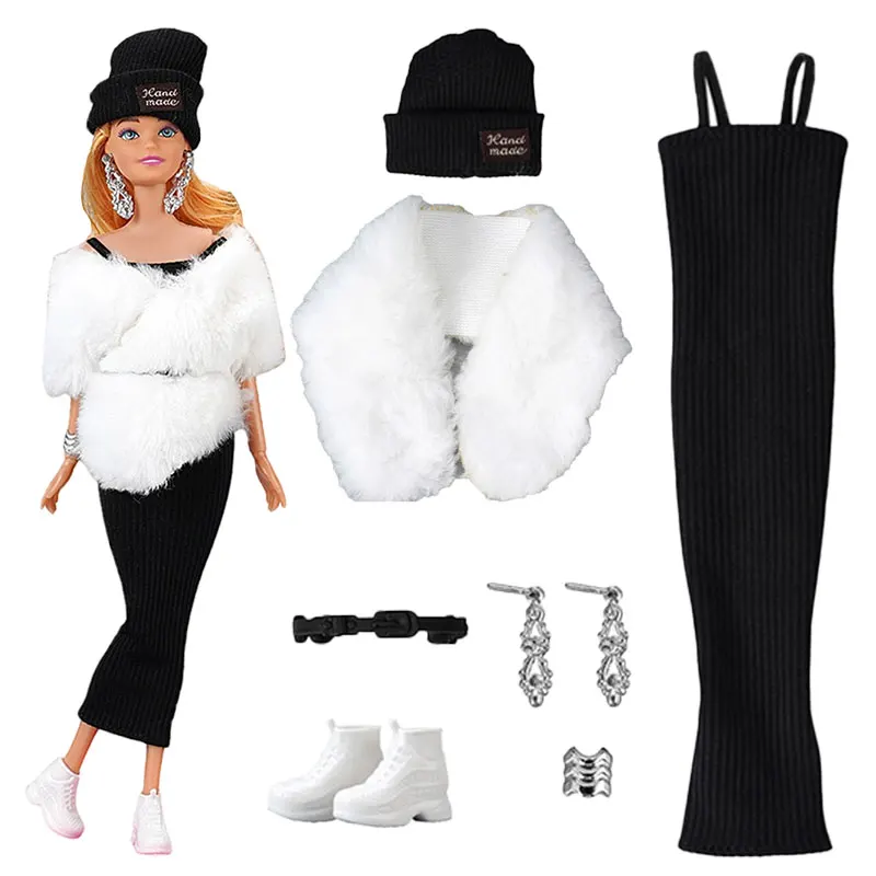 1 Pcs Fashion Dress For 1/6 Doll Daily Outfit Party Skirt Cute Gown Winter Sweater Jeans Clothes For Barbie Doll Accessories