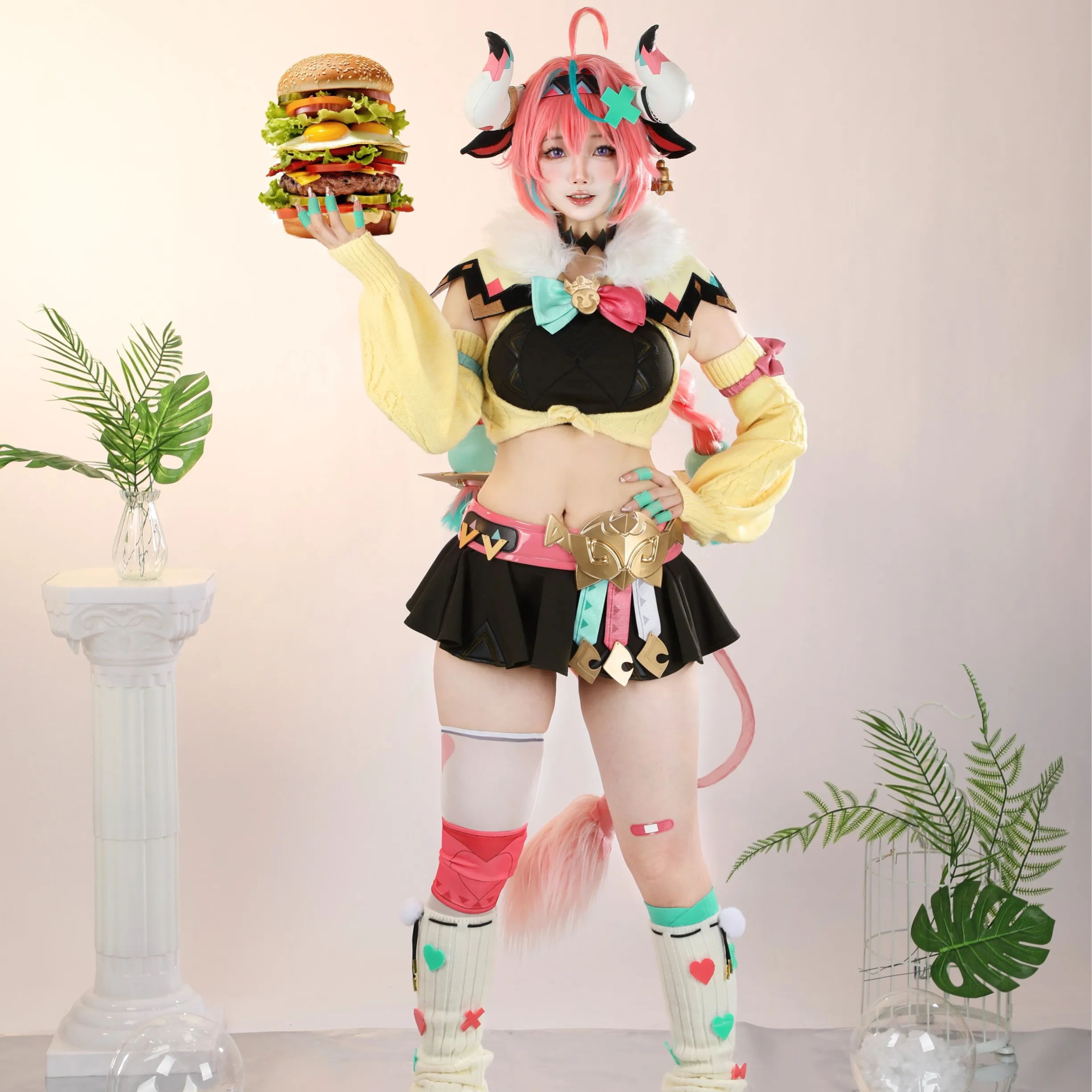 

Varesa Cosplay Game Genshin Impact Collab Series Costume Full Set With Headwear For Comic Con Party