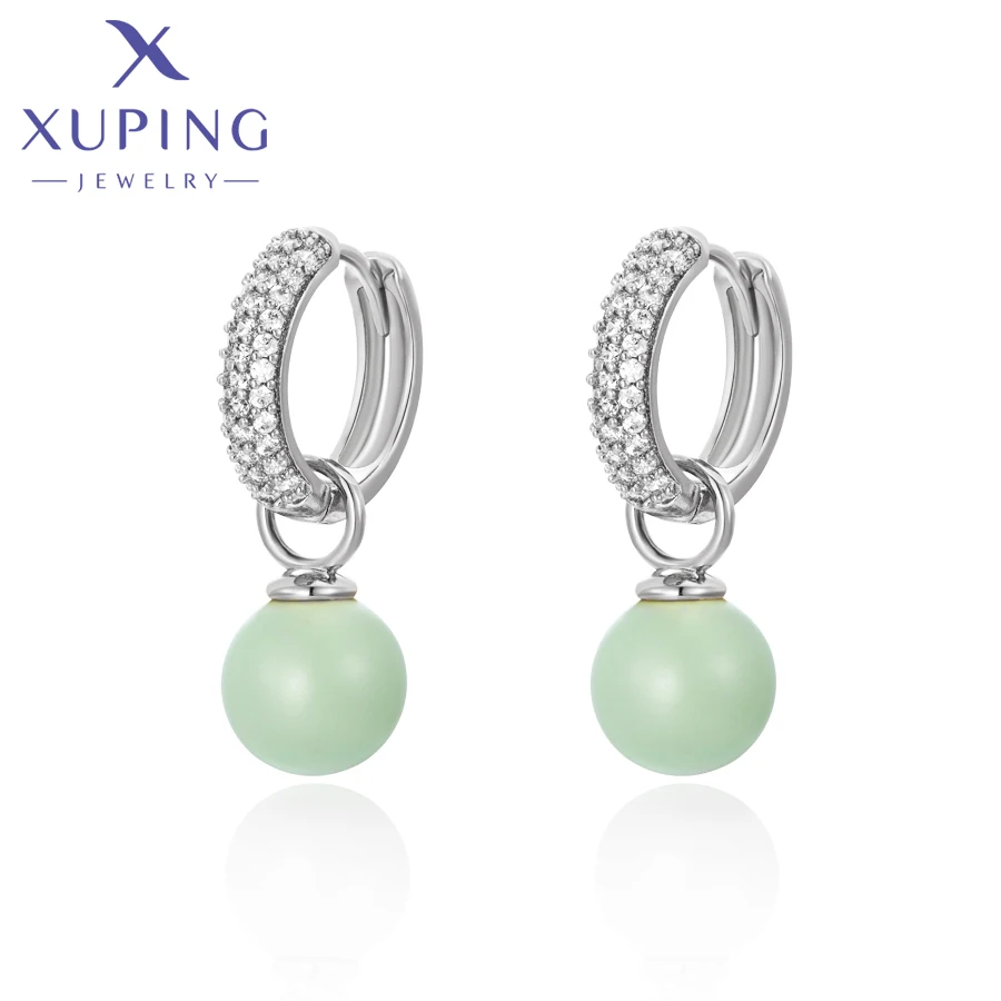 Xuping Jewelry Fashion Copper Alloy Trendy Classic Pearl Drop Earrings for Women Exquisite Elegant Charm Gift A00610726