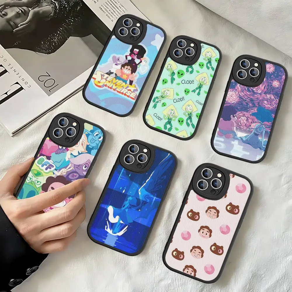 

Classic Animation S-Steven U-Universe Phone Case For IPhone 16 15 14 13 12 11 Pro Max Plus Shockproof Leather Cover