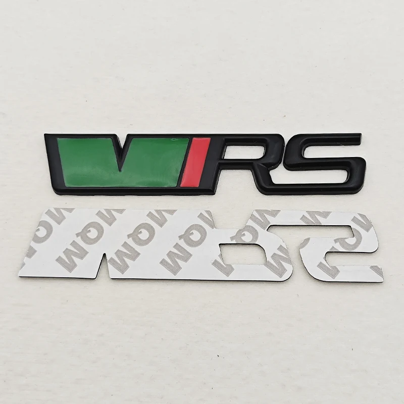 3D Metall Logo VRS Aufkleber Buchstaben Emblem Auto Frontgrill Kotflügel Seite Stamm Abzeichen Für Skoda RS VRS Aufkleber Zubehör