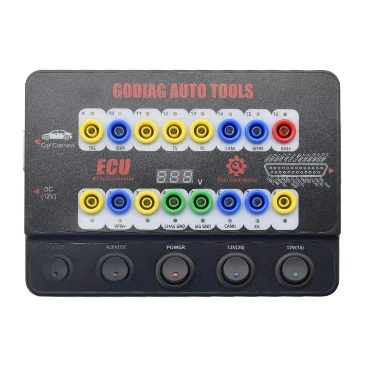 Detector OBD2 junction box ECU GO-DIAG GT100 connector with electronic current display for automotive maintenance