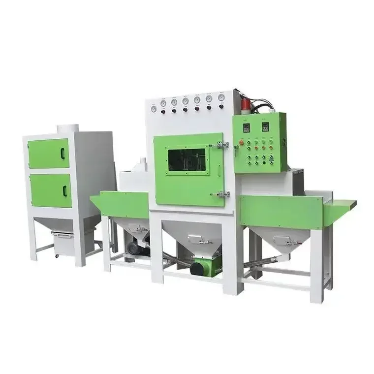 Automatic Sand-Blasting Machine Plane Conveying Sandblasting Machine Turntable Sandblasting Machine