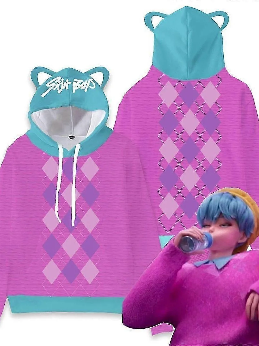 

Худи-пуловер с аниме-принтом «Волшебная девочка» на Хэллоуин, из полиэстера, свободного кроя, с длинными рукавами, молодежный, энергичный стиль, производство Китай