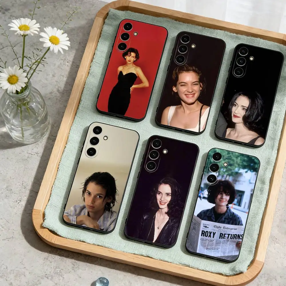 

Vintage Trend Star W-Winona Ryder Phone Case For Samsung Galaxy A73,A72,A71,A70,A53,A52,A51,Others Soft Black Cover
