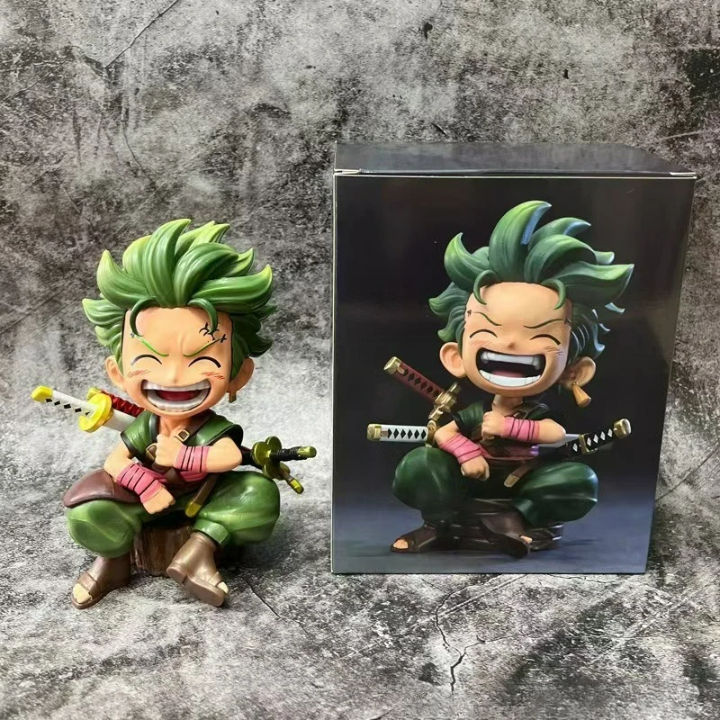 

One Piece Anime Figure Luffy Zoro Sanji Q version Action Figures toy model Statue Collection Desktop decoration Pendant Kid Gift