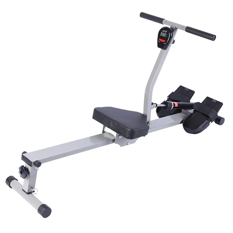 Máquina de remo de resistencia hidráulica plegable al por mayor, máquina de remo de aire cardio portátil para uso doméstico para interiores