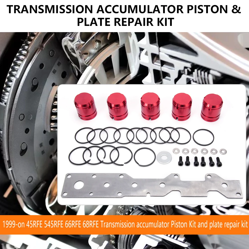 Transmission Accumulator Piston Set And Plate Repair Kit Red 44894-01MK 44892-01K For Chrysler 45RFE 545RFE 66RFE 68RFE EM1088