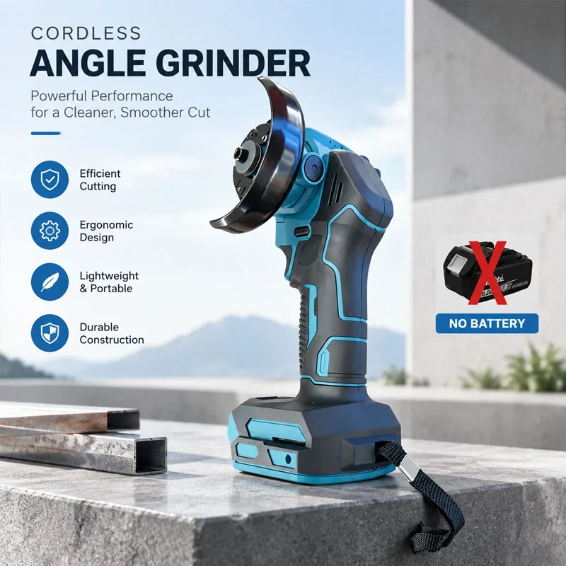 Wireless Angle Grinder, Multifunctional Polishing and Cutting Machine Household Auto Repair Handheld Polishing and Electric Tool