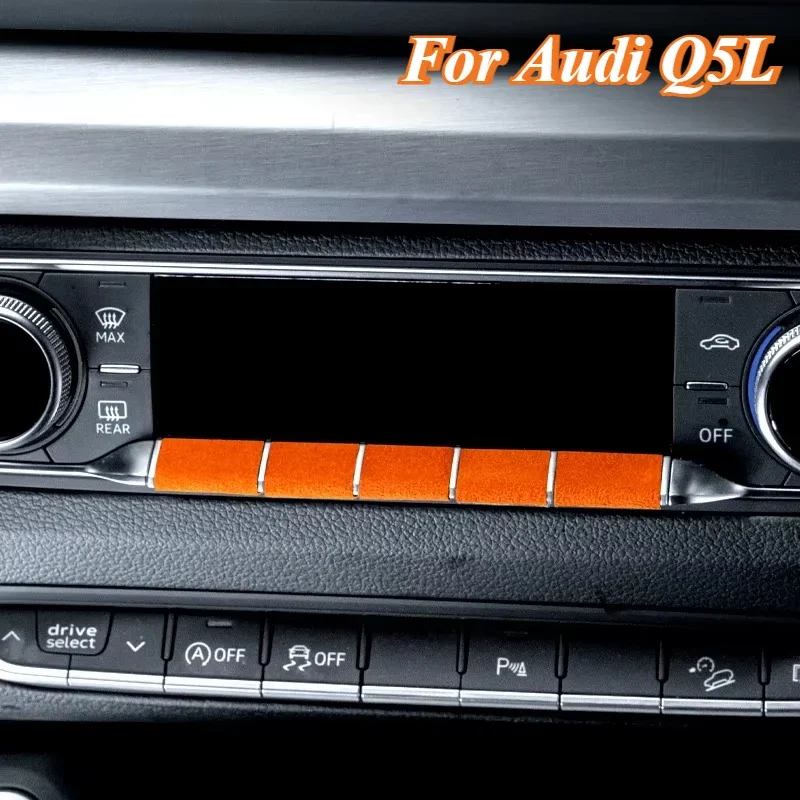 

For Audi Q5L 2018-2024 Auto Under The Dashboard Button Decorative Anti-scratch Sticker Car Supplies Modification Accessories