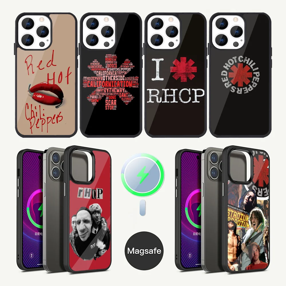 Red Hot C-Chili P-Peppers Phone Case For iPhone 15,14,13,12,11,Plus,Pro,Max Mini Magsafe Magnetic Wireless Charging