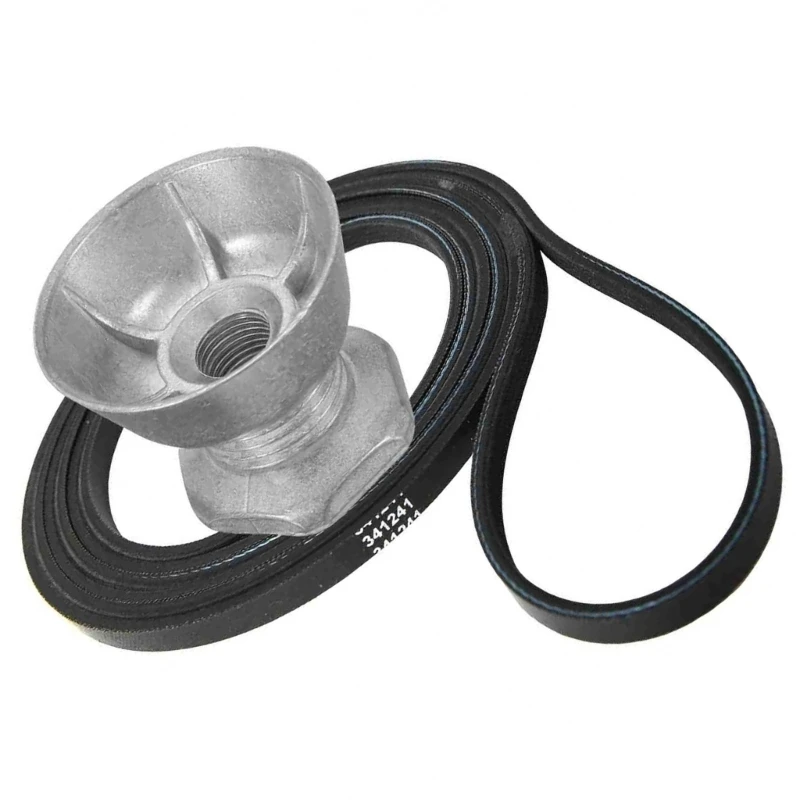   Dryer Belt 341241 and Motor Pulley 80661 for Efficient Quiet Drying Performances