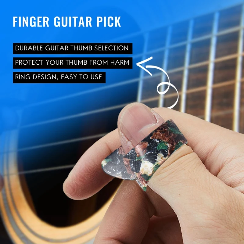 4 Pieces Thumb Finger Guitar Pick Celluloid Mediator Thumbpick For Acoustic Electric Guitarra Thickness