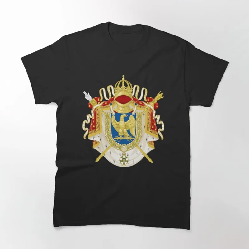 Fhench History Napoleon Coat of Arms Men T-Shirt Short Sleeve Casual 100% Cotton O-Neck Summer Tees