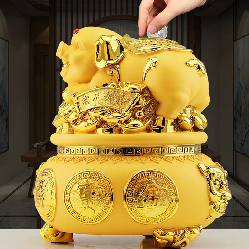 Light Luxury Coin Money Box Animal Chinese Style Lovely Modern Money Box Pendant Money Box Large Tirelire Living Room Decoration