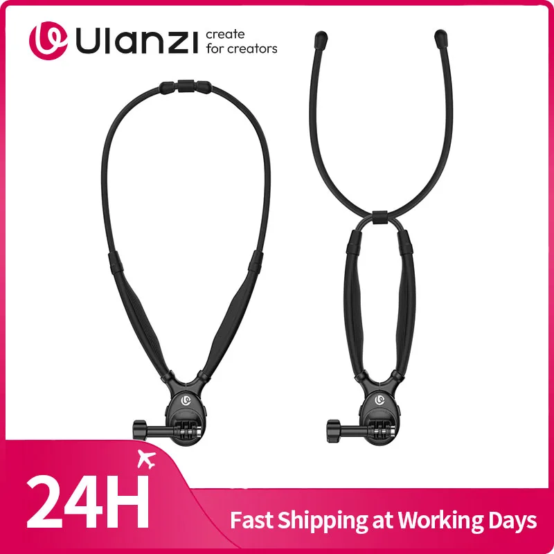 ​Ulanzi ZJ09 Flexible POV Neck Mount Magnetic Adjustable Neck Mount for Action Camera for Gopro for DJI for Travel Video Vlog