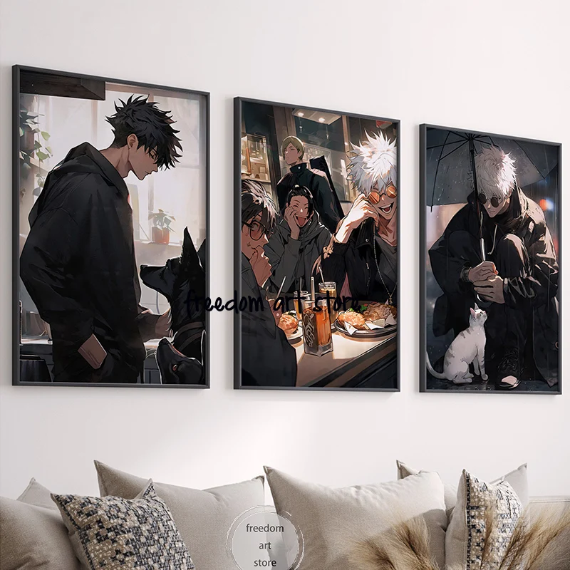 Pop Art Jujut-su Kaisen Anime Satoru Gojo/Kinji Hakari Handsome Manga Guys Poster Canvas Painting Wall Print Picture Home Decor