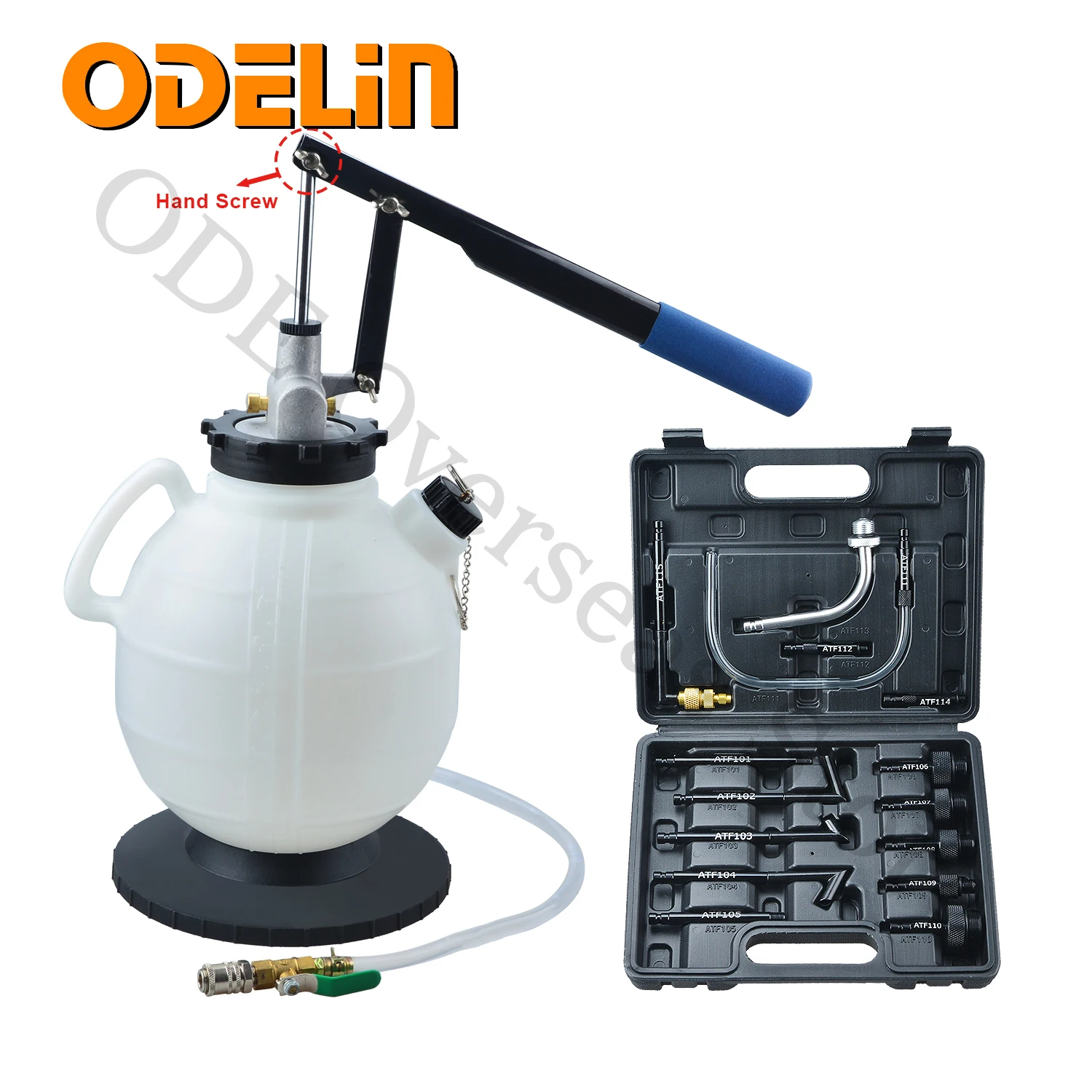 Strumento per il cambio del riempimento dell'olio della pompa manuale del riempitore dell'olio da 7,5 litri. Strumento del cambio della trasmissione