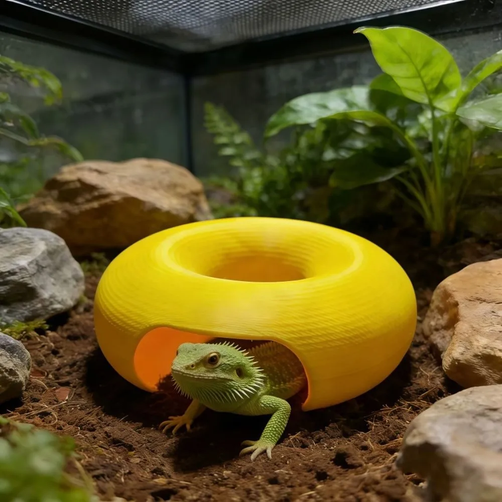 

Unique Reptile Shelter Creative Landscaping 3D Printed Cave Plastic Multi-functional Hidden Cave Shelter Snake Habitat